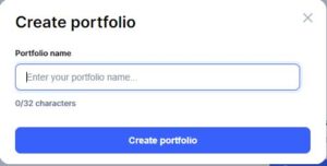 Create coinmarketcap portfolio